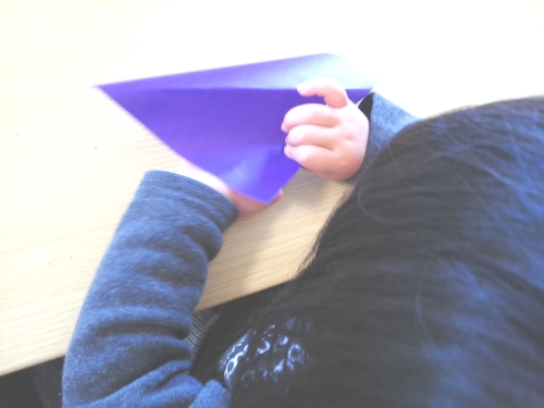 折り紙で兜を折る手順3