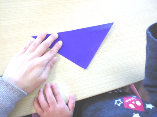 折り紙で兜を折る手順4