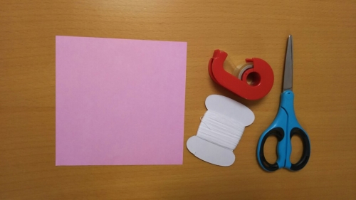 折り紙で短冊を作る手順1