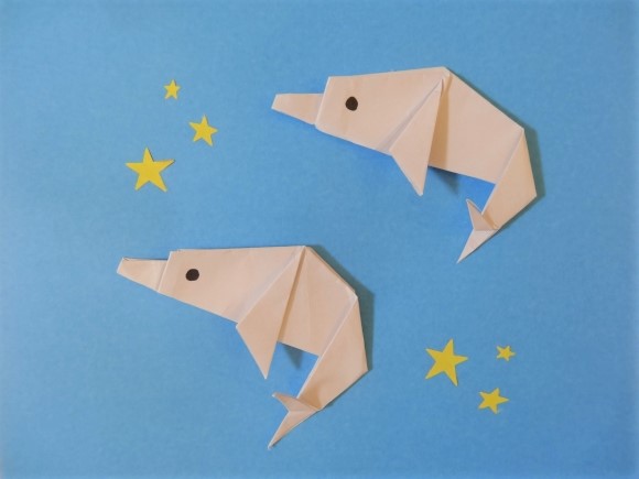 簡単イルカの折り紙に挑戦 大好きな海の生き物を折ってみよう 子育て応援サイト March マーチ