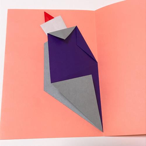 折り紙でろうそく（キャンドル）を折る手順の画像