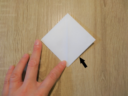 折り紙で目玉焼きを折る折り方の手順の画像
