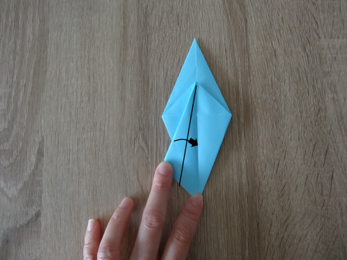 折り紙で貝を折る折り方の手順の画像