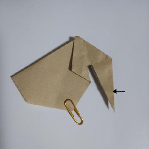 折り紙で象を折る手順の画像