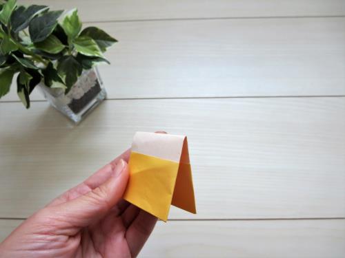 折り紙でケーキを作る折り方の手順画像
