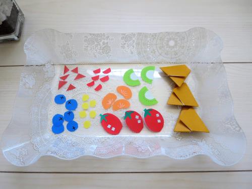 折り紙でケーキを作る折り方の手順画像