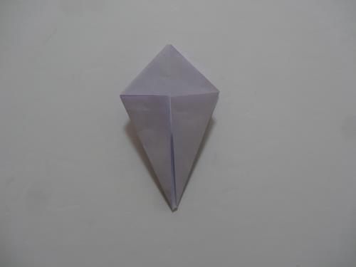 折り紙であじさいを折る折り方の手順の画像
