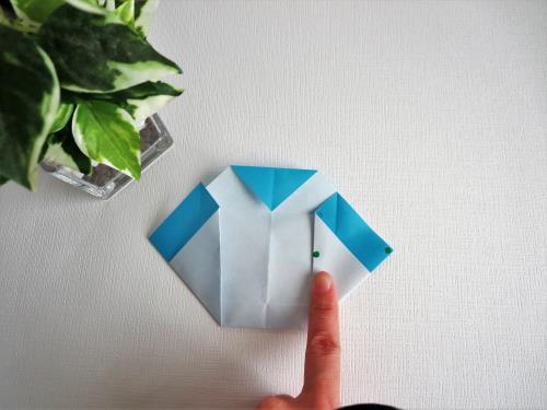 折り紙でドラえもんを折る折り方の手順画像