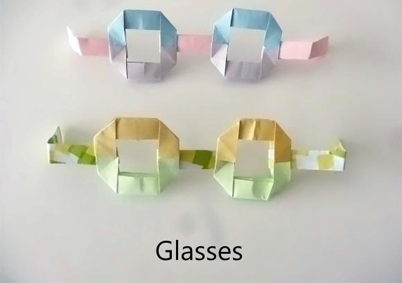 折り紙で立体メガネ 配色を楽しんでデザイナー気分であそぼう 子育て応援サイト March マーチ