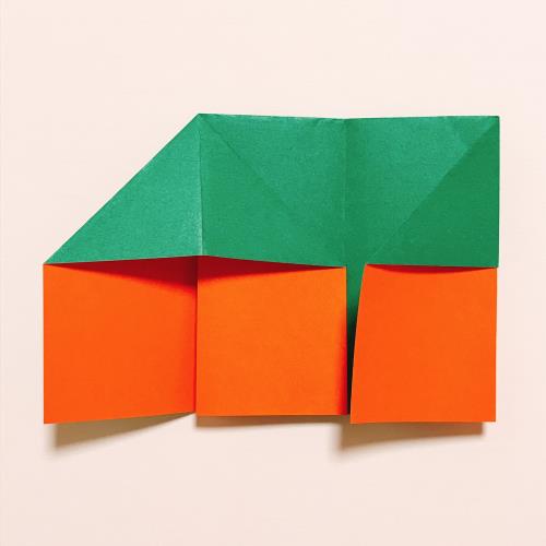 折り紙で箸置きを折る折り方の手順画像