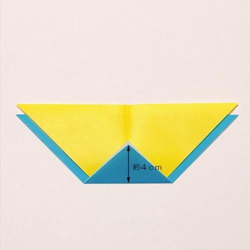 折り紙で雛人形を折る折り方の手順画像” width=