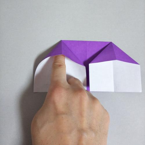 折り紙で家を折る折り方の手順画像