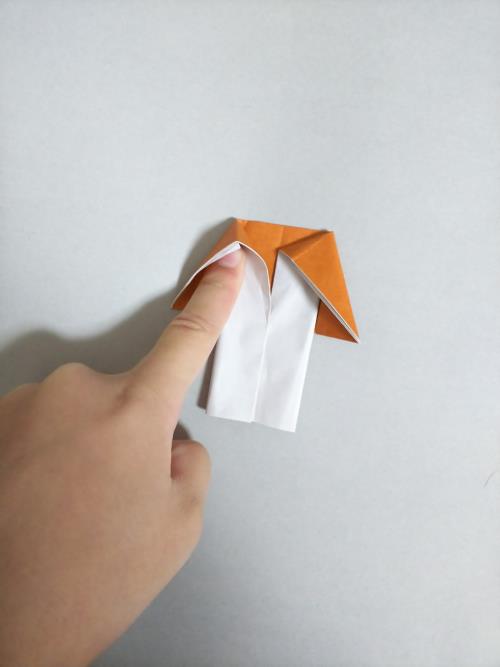 折り紙できのこを折る折り方の手順画像