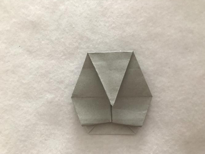 折り紙でトトロを折る折り方の手順画像