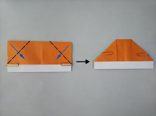 折り紙で春野菜を折る折り方の手順画像