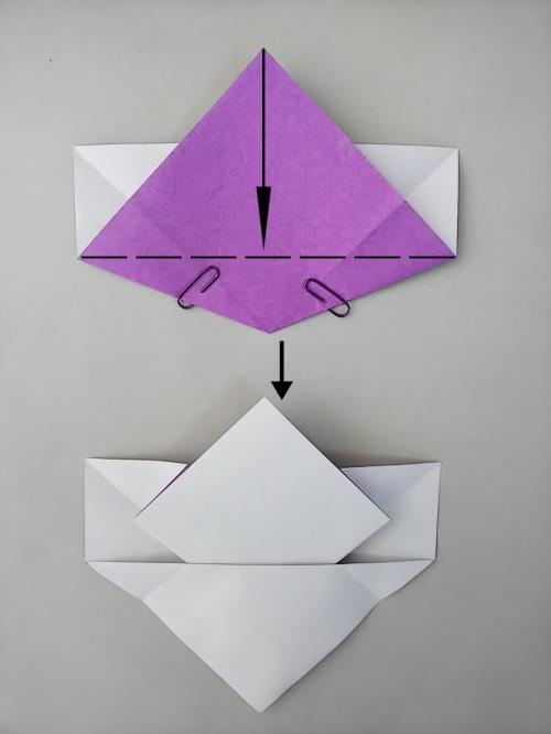 折り紙であやめを折る折り方の手順画像