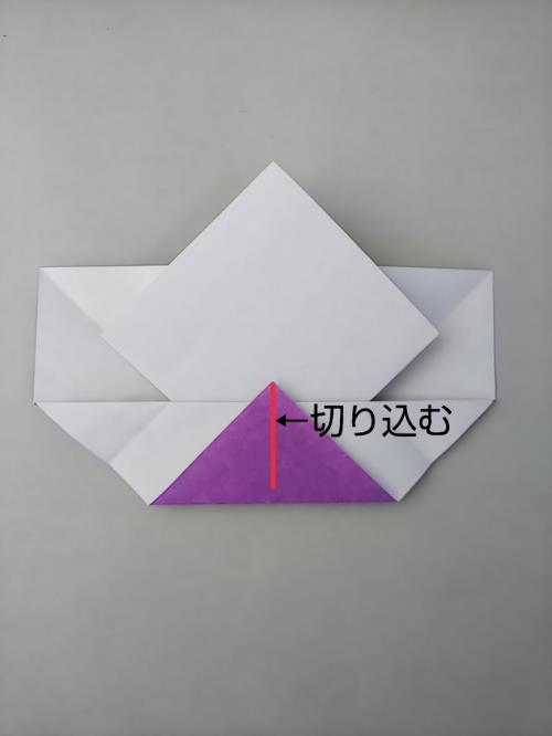 折り紙であやめを折る折り方の手順画像
