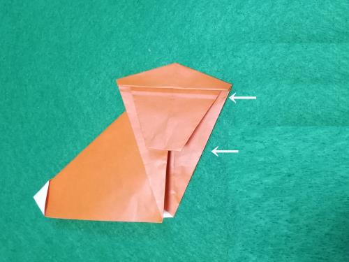 折り紙で猿を折る折り方の手順画像