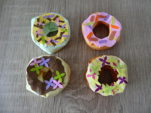 折り紙でドーナツを作る作り方の手順画像