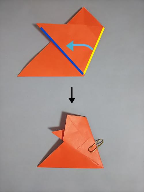 折り紙でヒトデを折る折り方の手順画像
