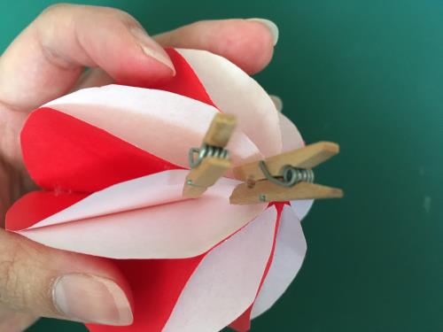 折り紙でハニカムボールを折る折り方の手順画像