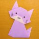簡単な折り紙の猫！できたが嬉しい、小さいお子さんでも作れる折り方